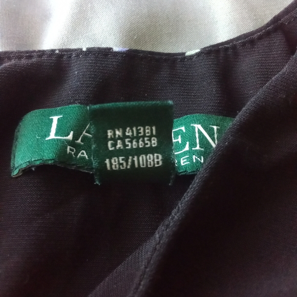 Ralph Lauren Black Floral 3/4 Length Sleeves Midi Sheath Dress Flower Pattern - Picture 15 of 16